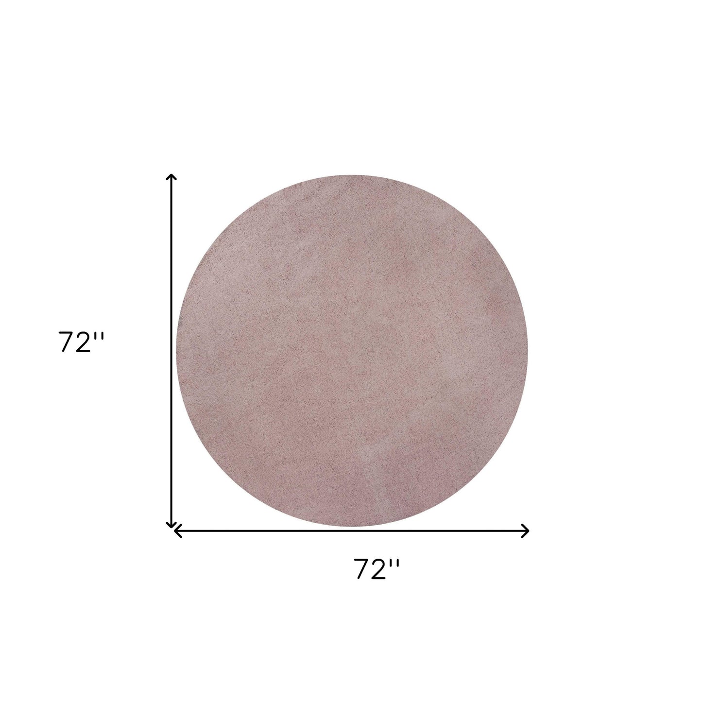 6' Rose Pink Round Indoor Shag Rug