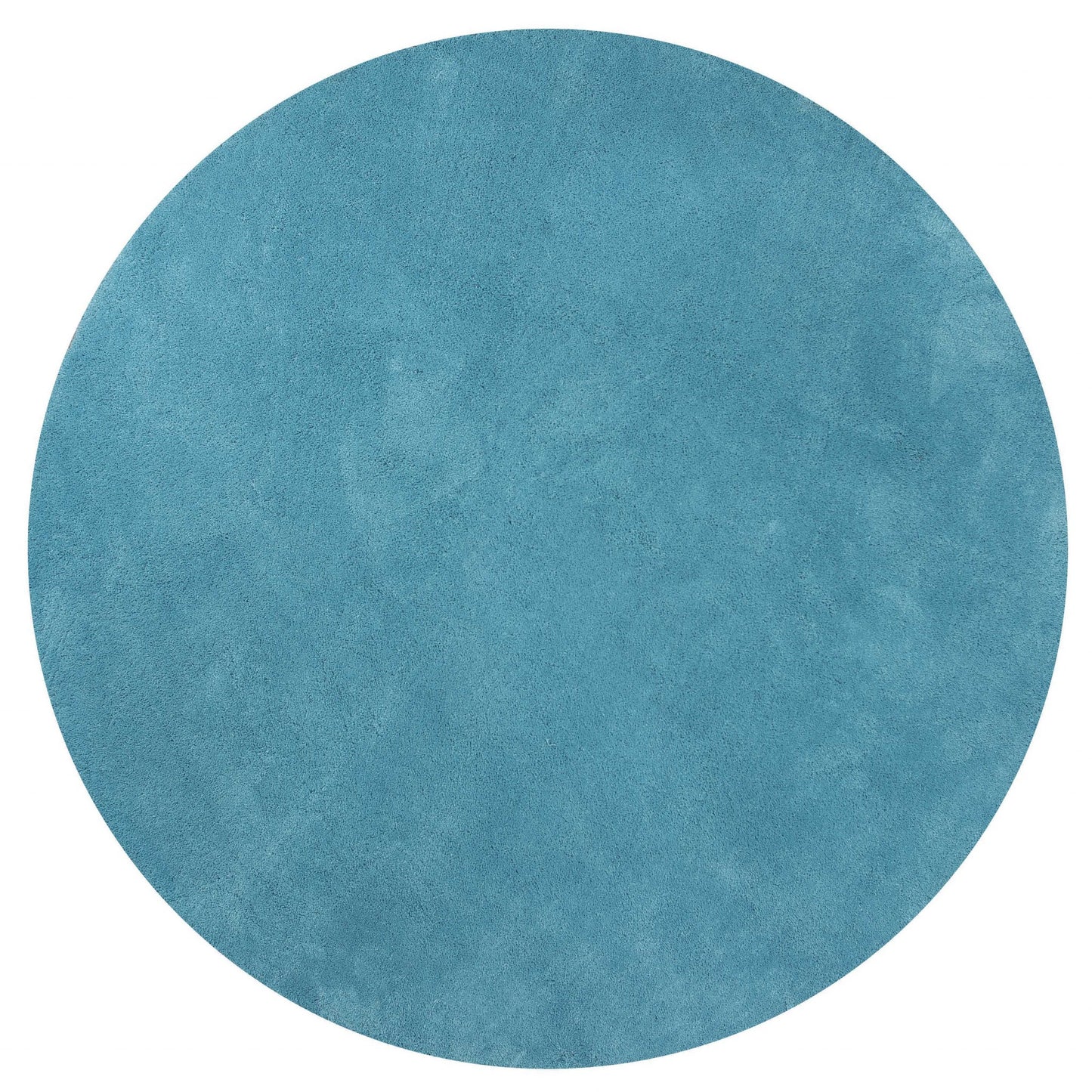 6' Highlighter Blue Round Indoor Shag Rug