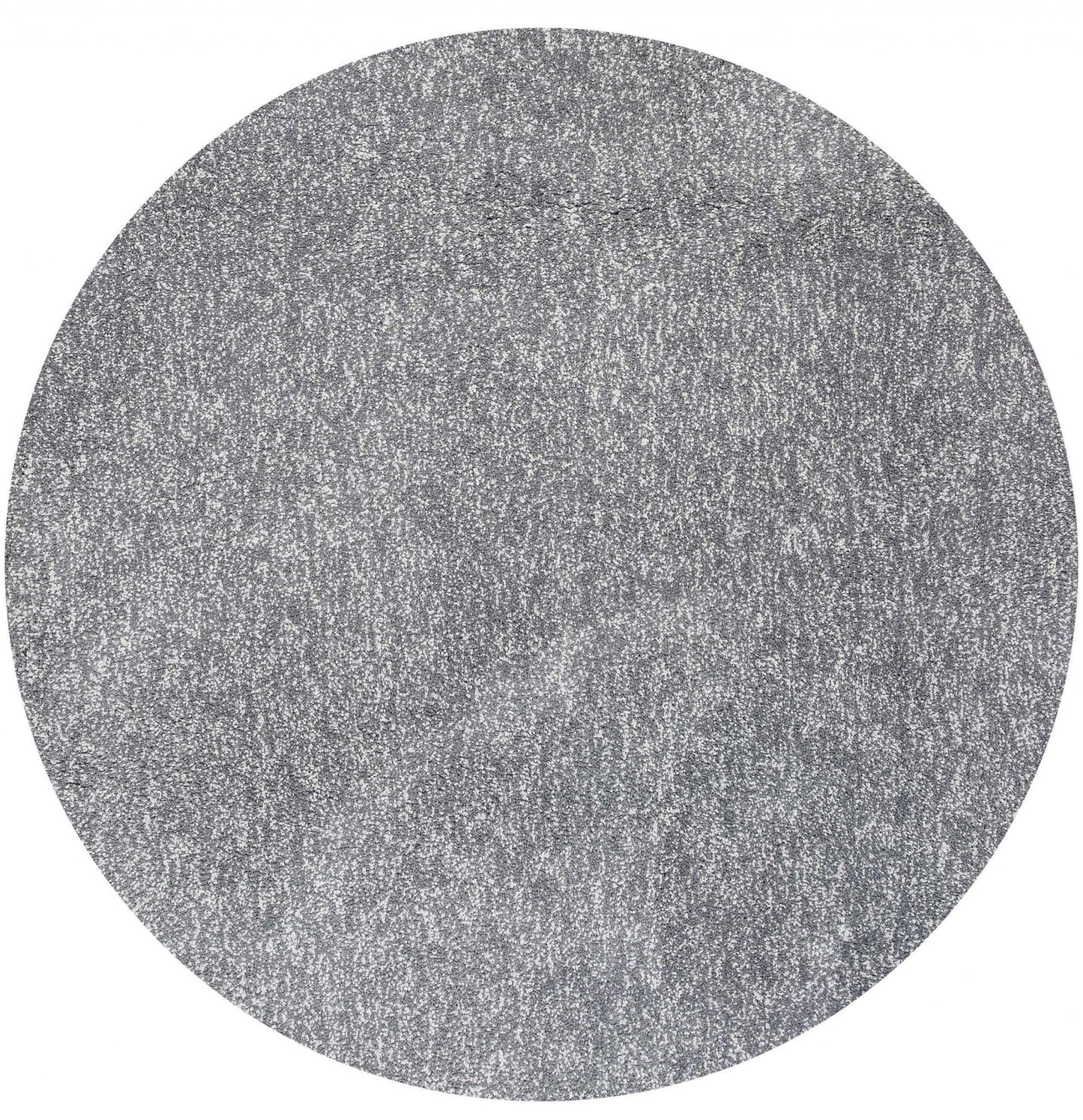 6' Round Grey Heather Plain Indoor Area Rug