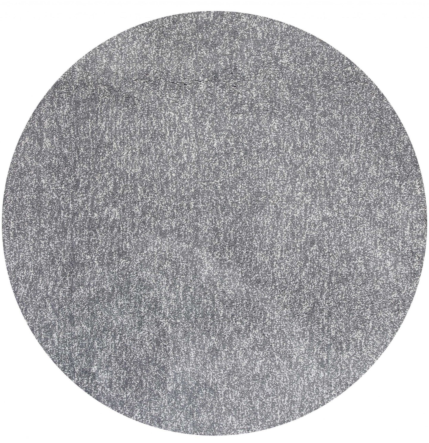 6' Round Grey Heather Plain Indoor Area Rug