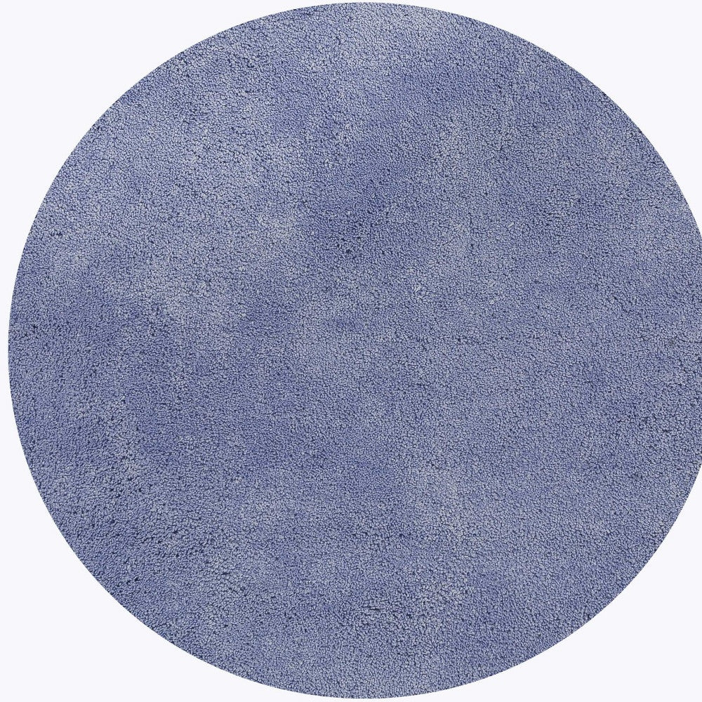 6' Purple Round Indoor Shag Rug