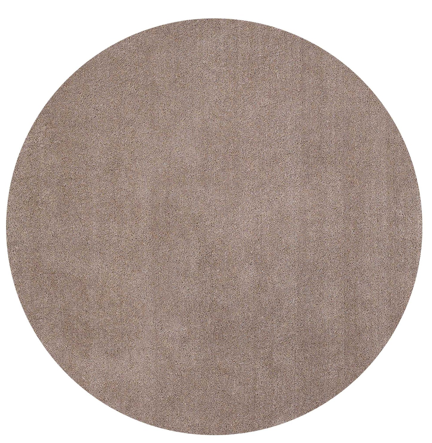 6' Round Beige Plain Indoor Area Rug