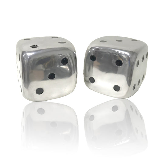 6" X 6" X 6" Buffed Decorative Dice Set Of 2