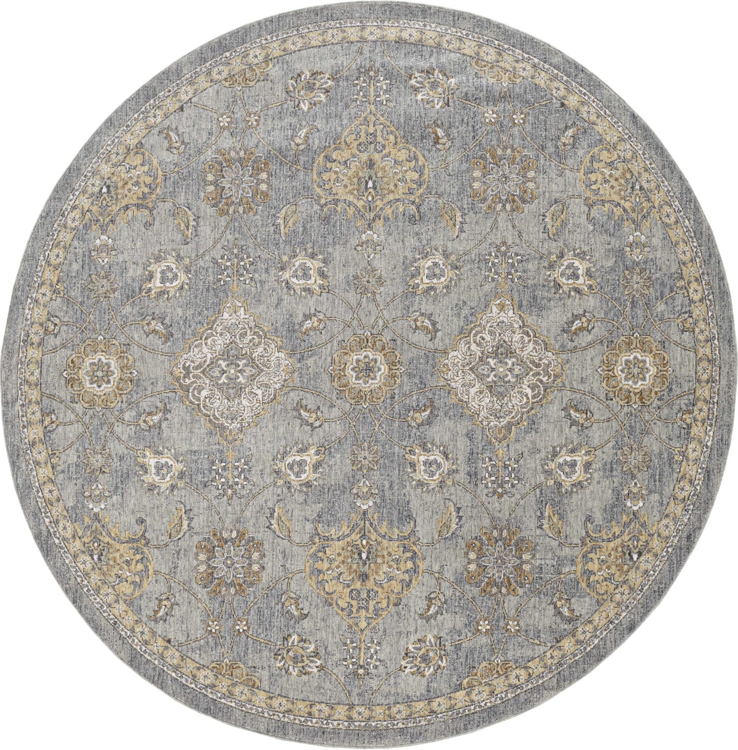 5'X8' Sage Green Machine Woven Traditional Indoor Area Rug