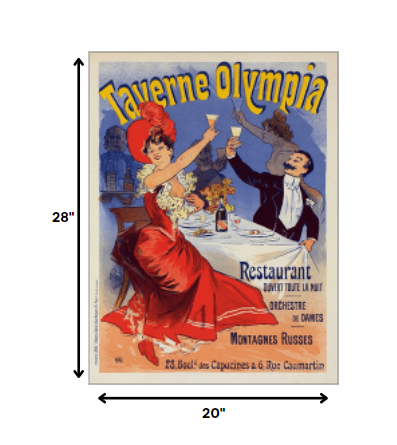 Taverne Olympia French Restaurant Unframed Print Wall Art