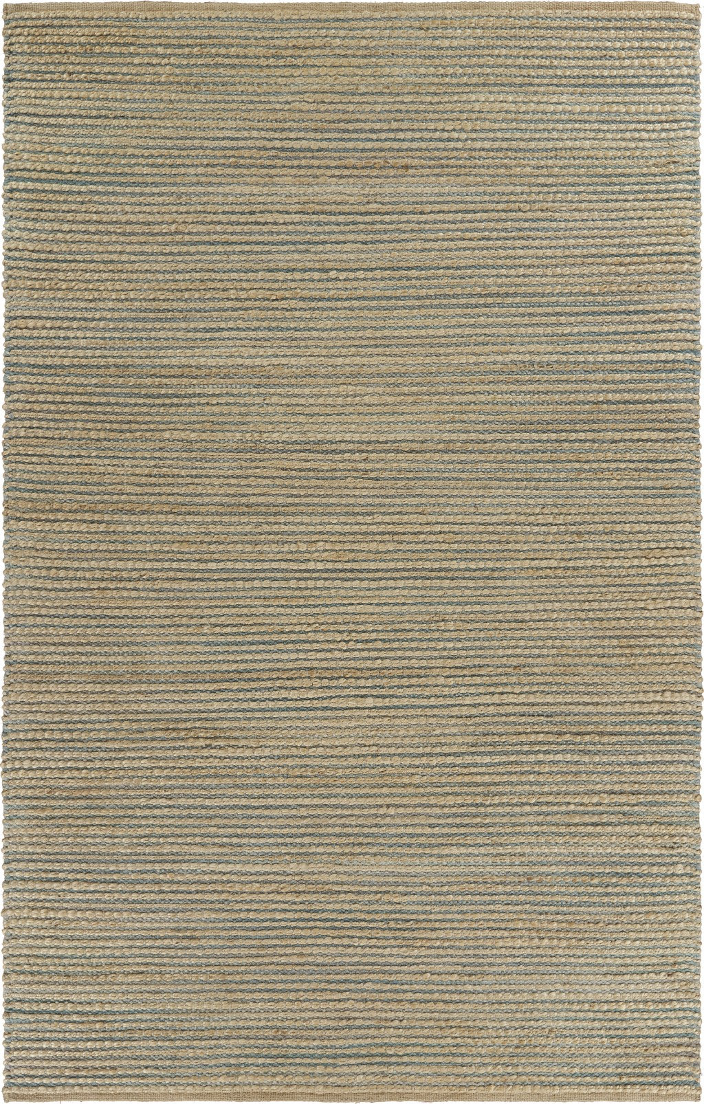 5’ x 8’ Tan and Blue Undertone Striated Area Rug