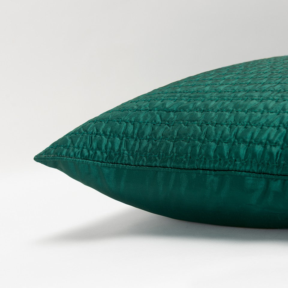 Teal Smooth Weaved Modern Throw Pillow