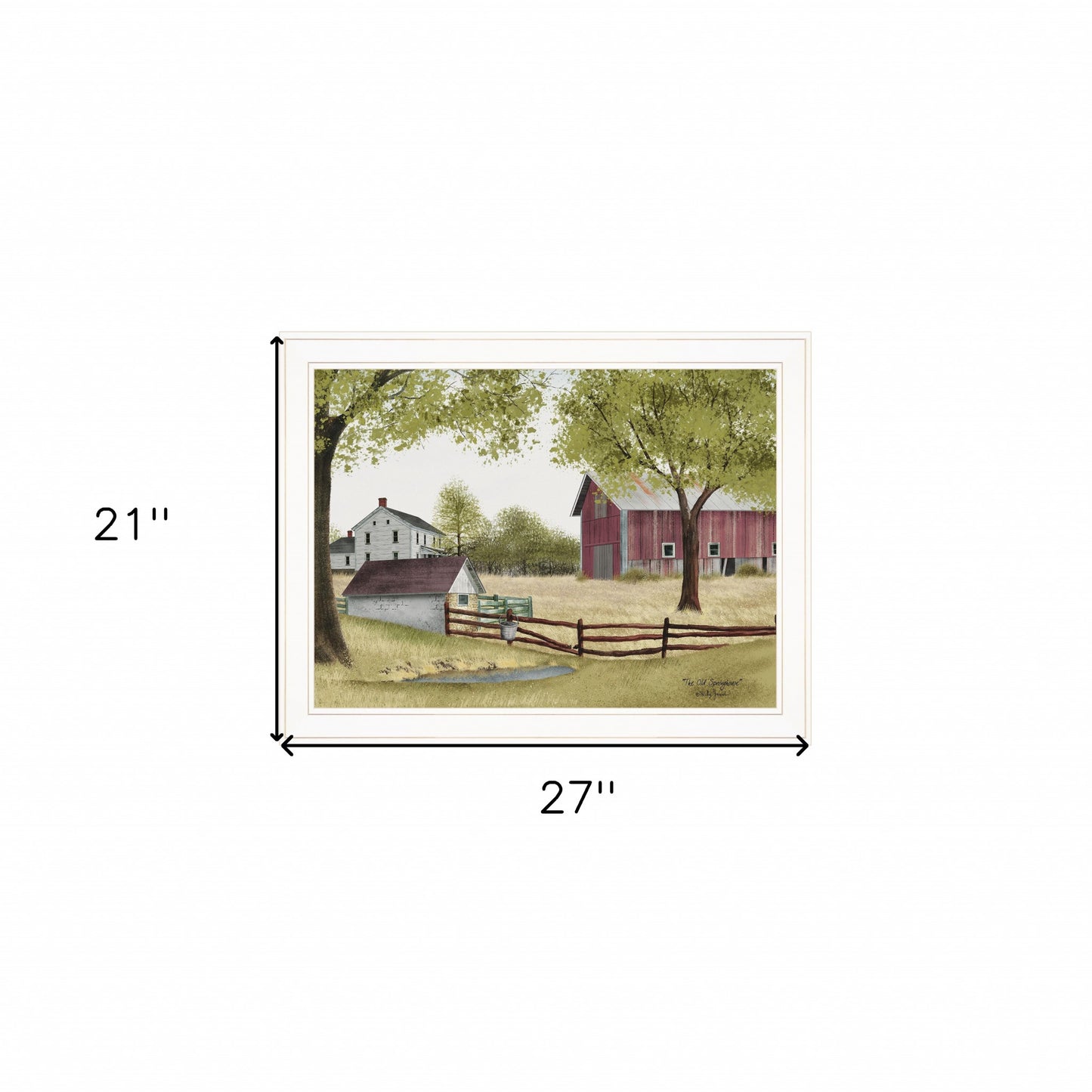 The Old Spring House 3 White Framed Print Wall Art