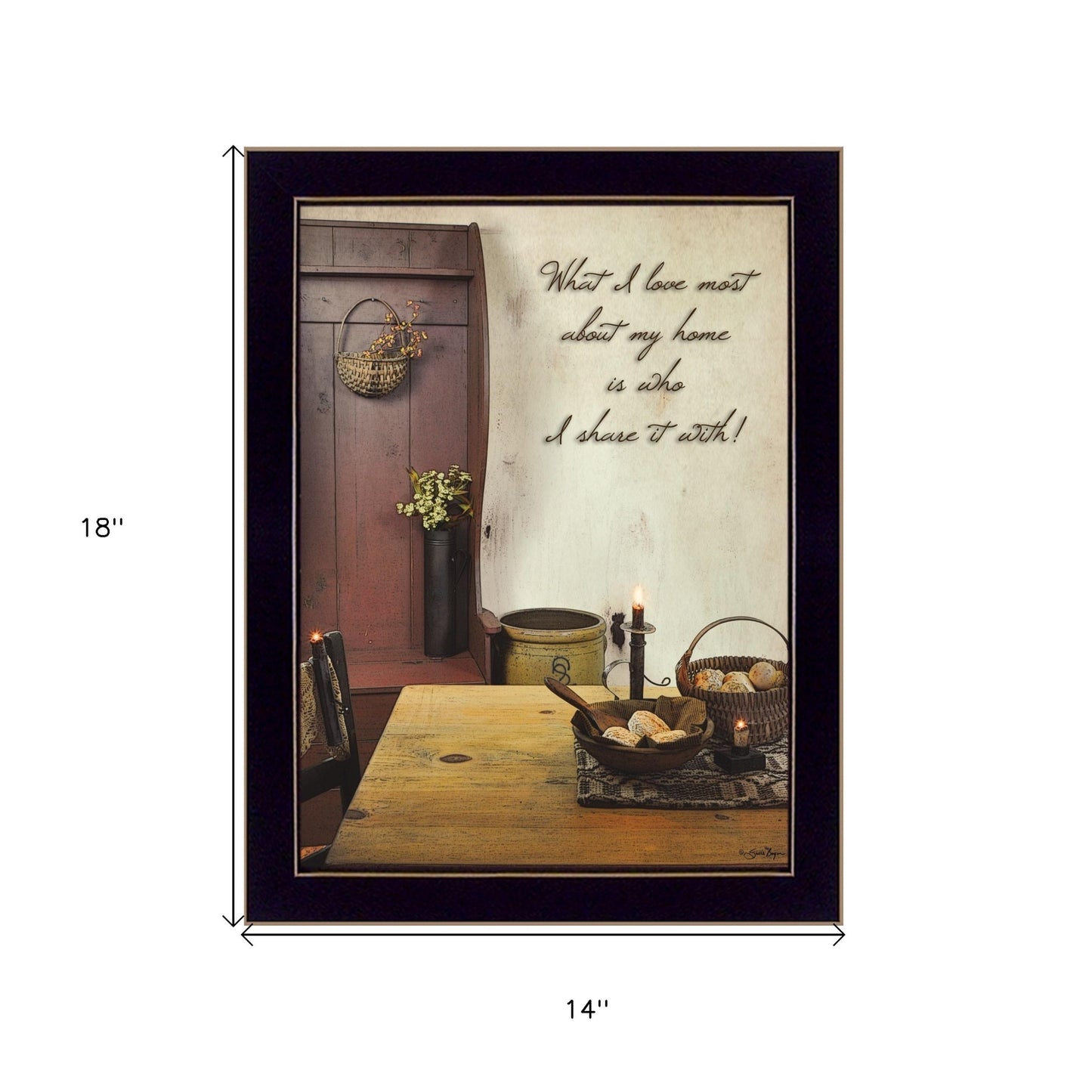 What I Love Most 4 Black Framed Print Kitchen Wall Art