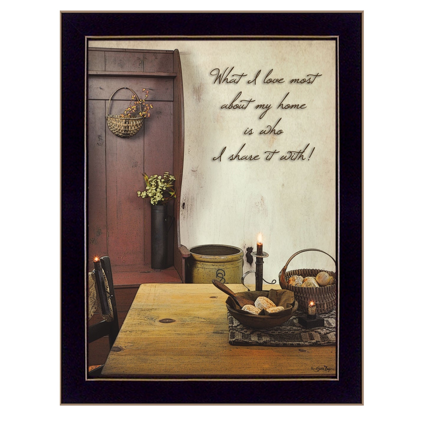 What I Love Most 4 Black Framed Print Kitchen Wall Art