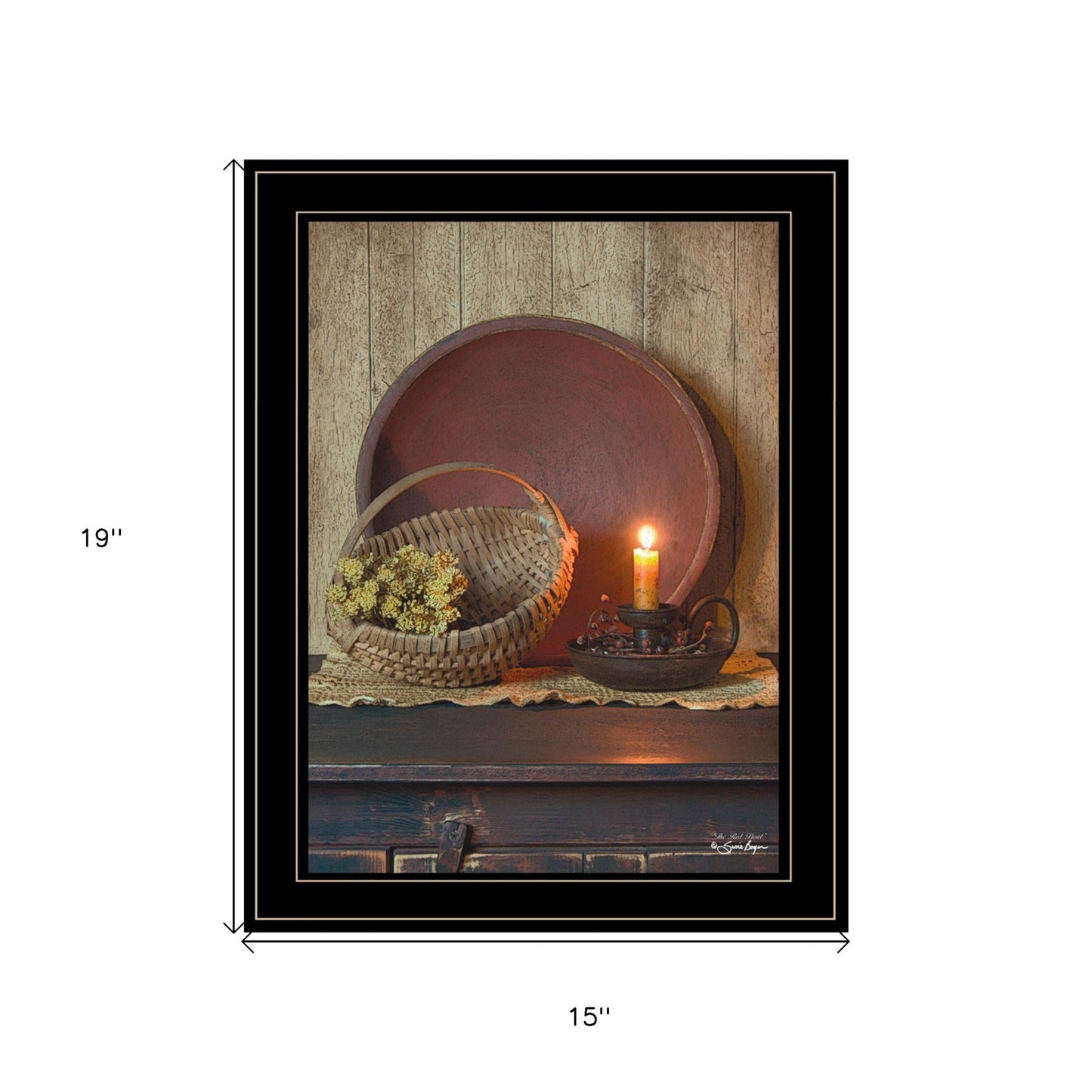 The Red Basket 5 Black Framed Print Wall Art