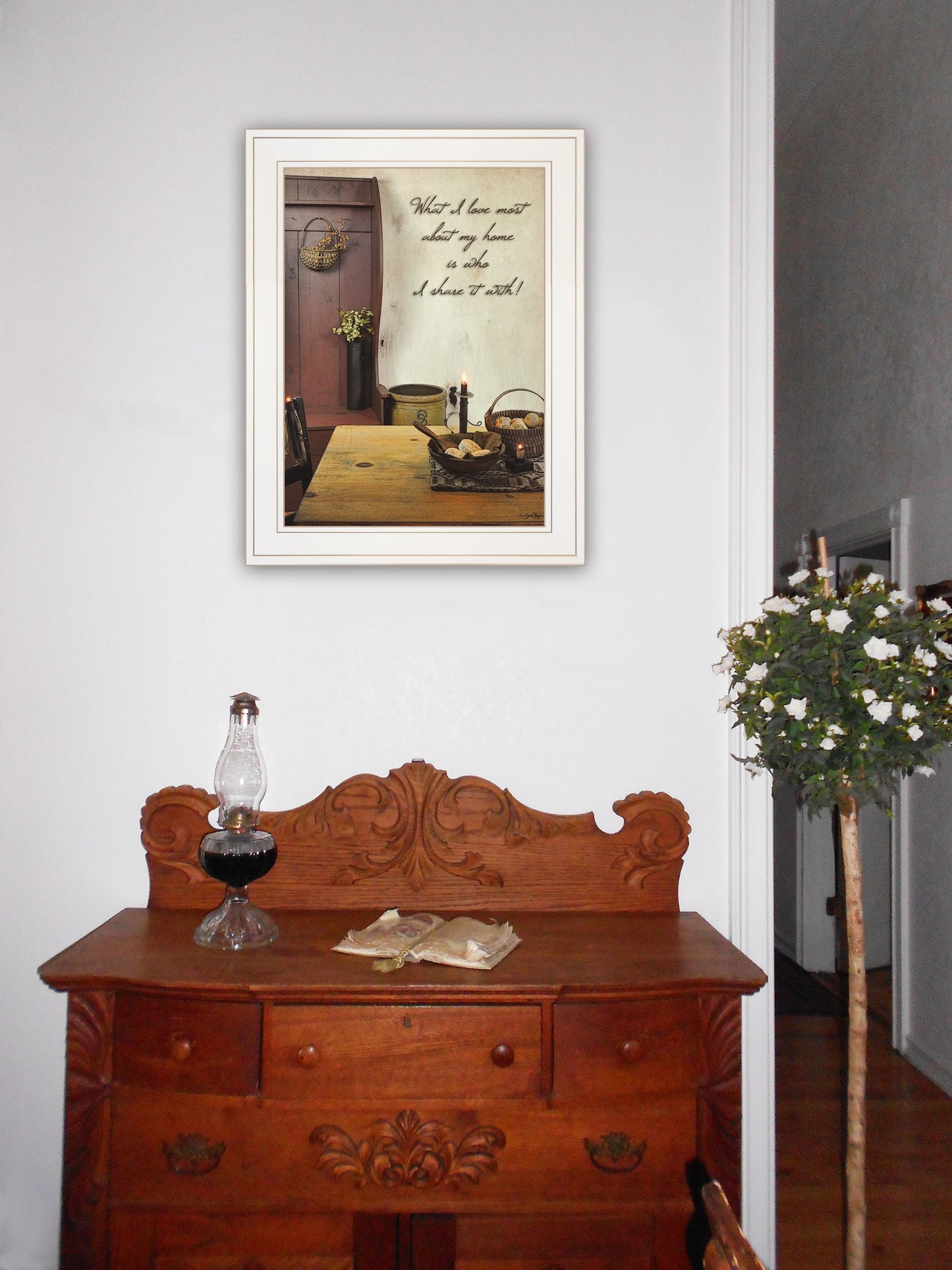 What I Love Most 2 White Framed Print Wall Art