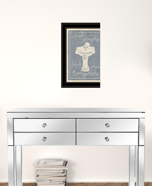 Wash Your Hands 8 Black Framed Print Wall Art