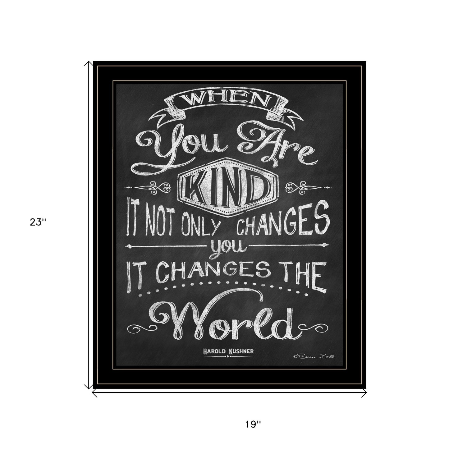 When You Are Kind Black Framed Print Wall Art