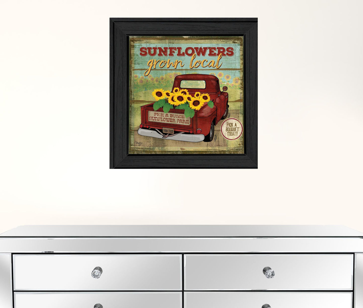 Sunflowers From The Farm 3 Black Framed Print Wall Art