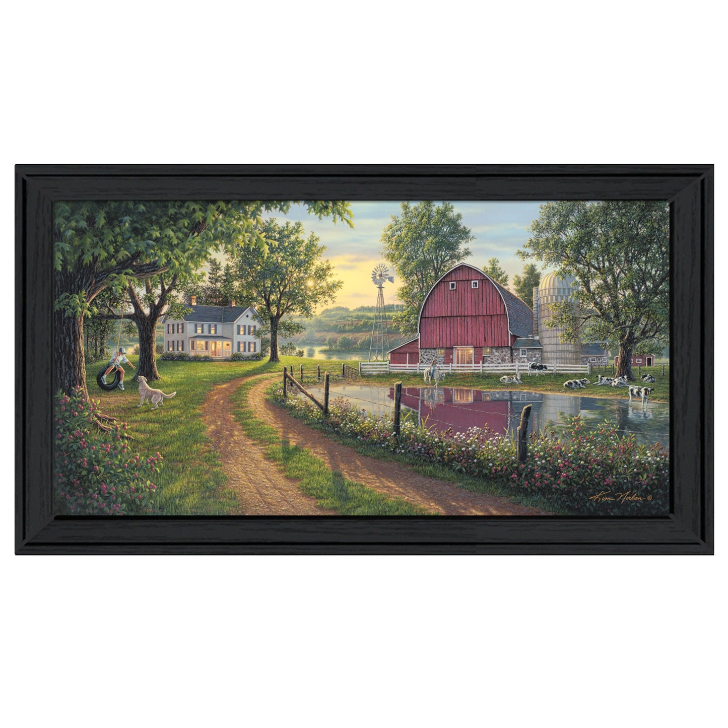 The Road Home 11 Black Framed Print Wall Art