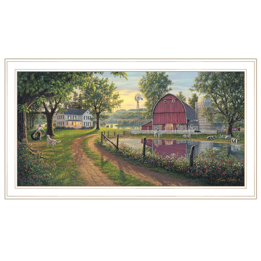 The Road Home 13 White Framed Print Wall Art