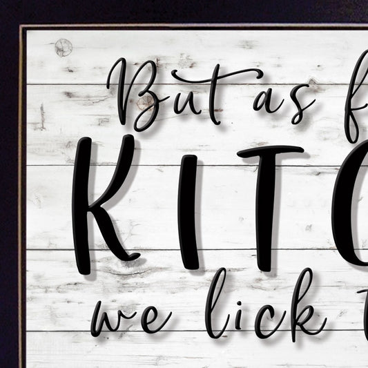 We Lick The Spoon 3 Black Framed Print Wall Art