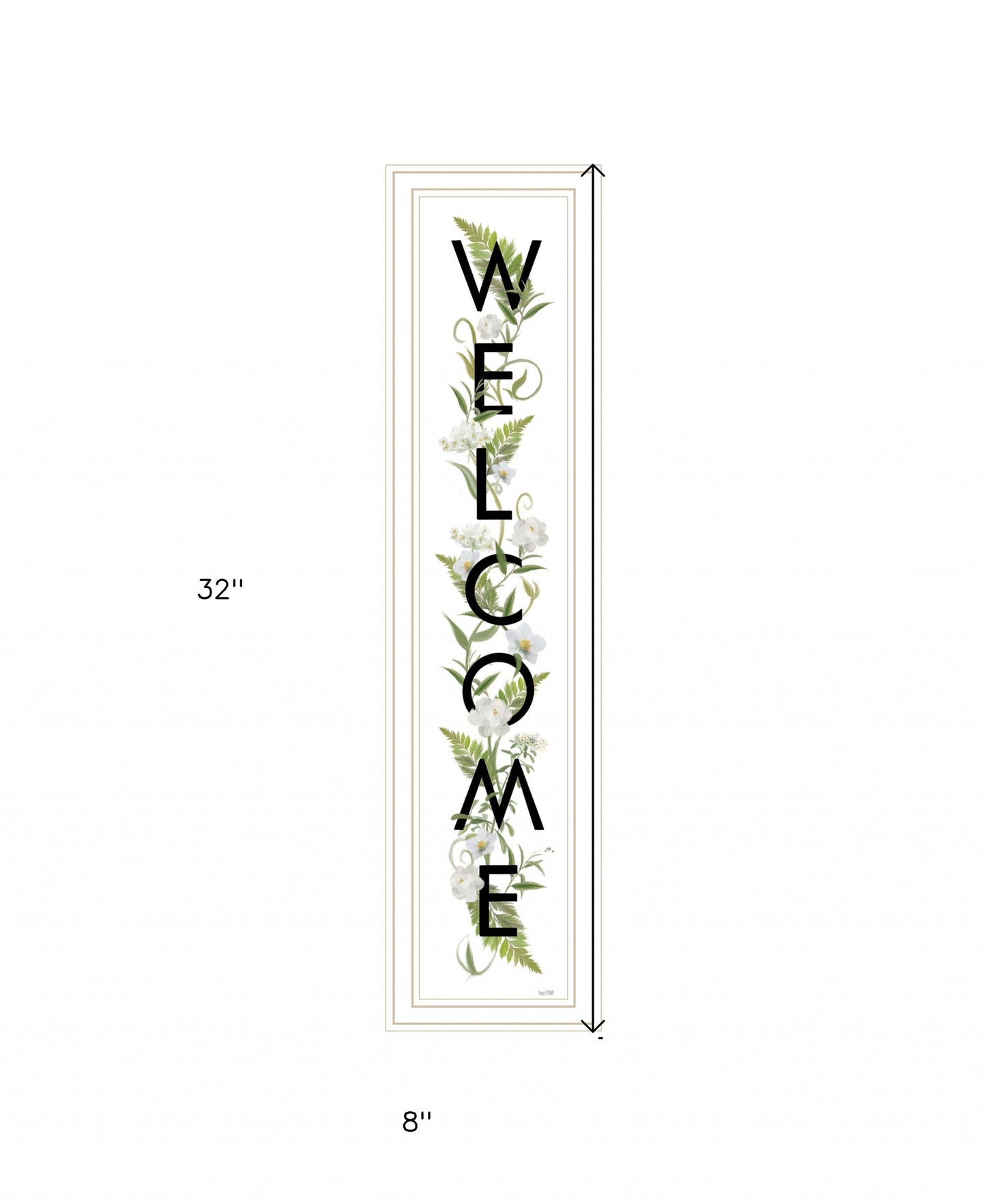 Welcome Sign II 4 White Framed Print Wall Art