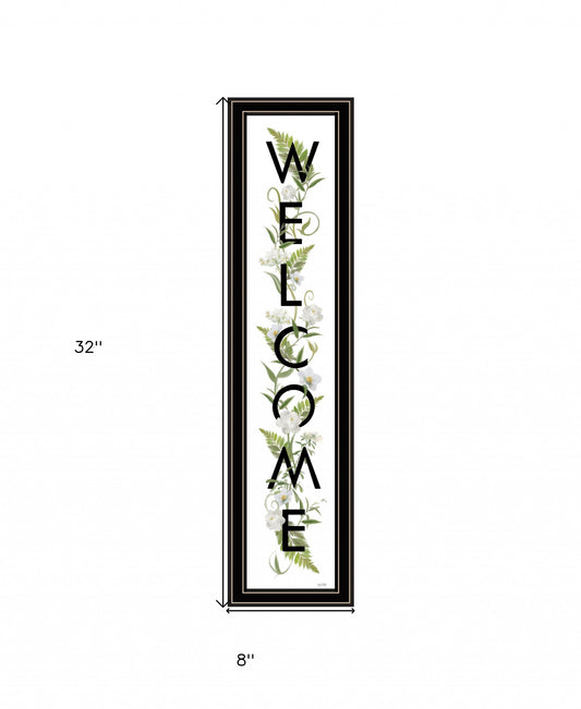 Welcome Sign II 3 Black Framed Print Wall Art