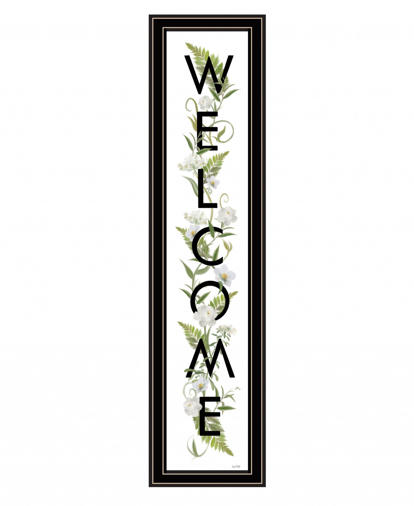 Welcome Sign II 3 Black Framed Print Wall Art