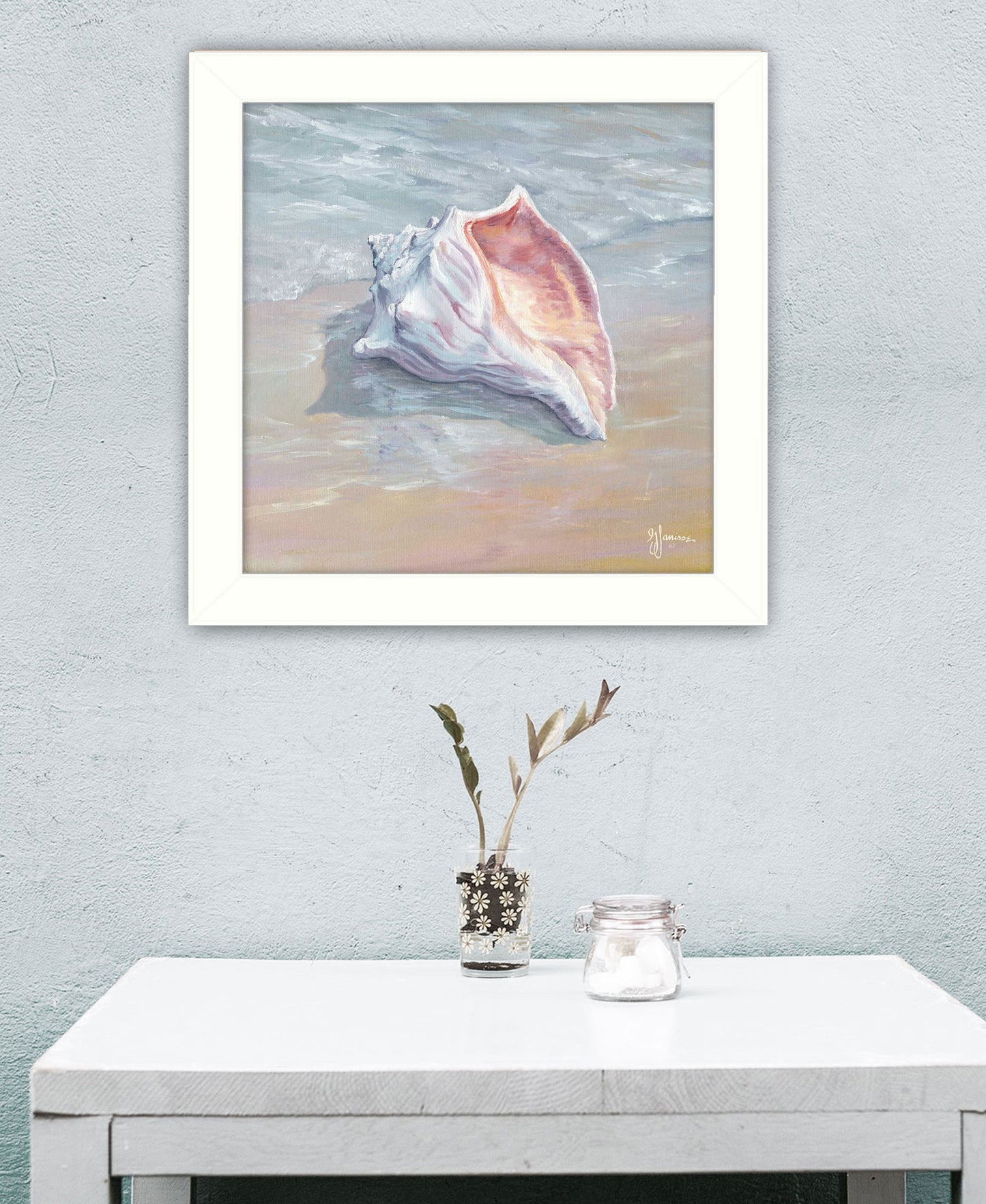 Whelk White Framed Print Wall Art