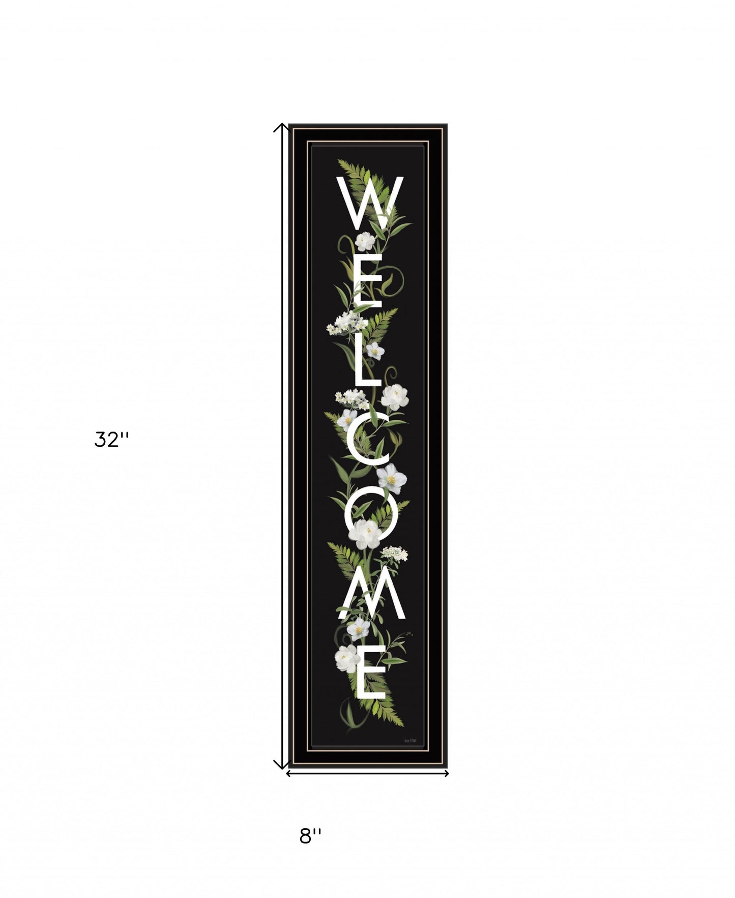 Welcome Sign I 3 Black Framed Print Wall Art