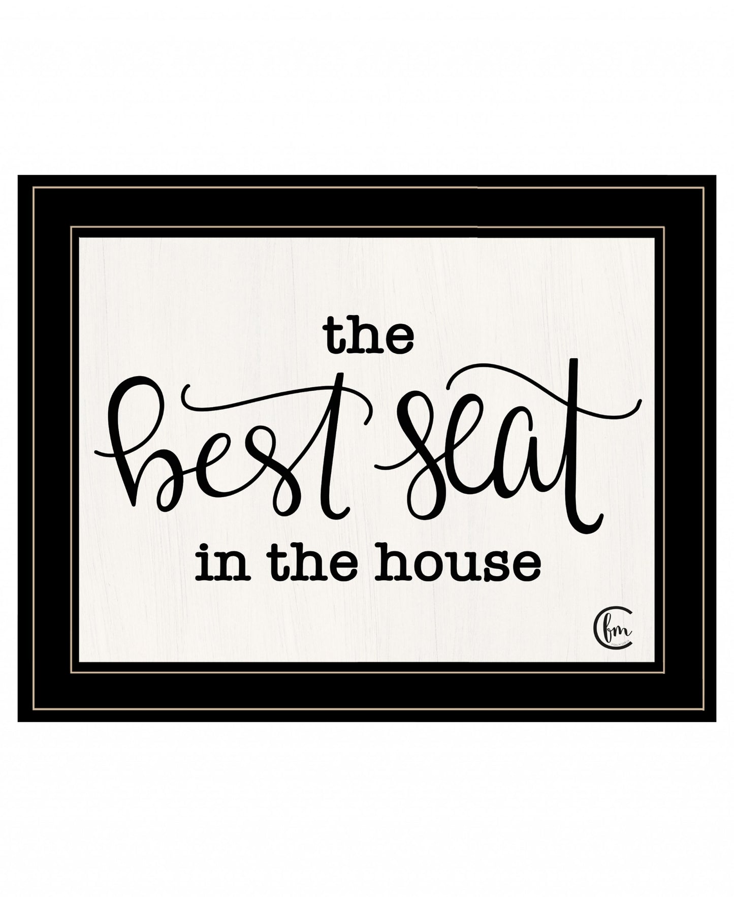 The Best Seat In The House 2 Black Framed Print Wall Art