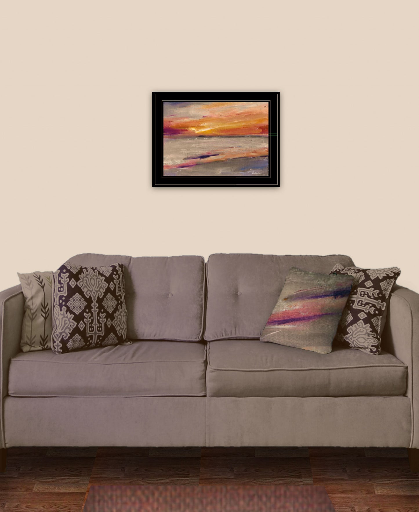 Western Sky 2 Black Framed Print Wall Art