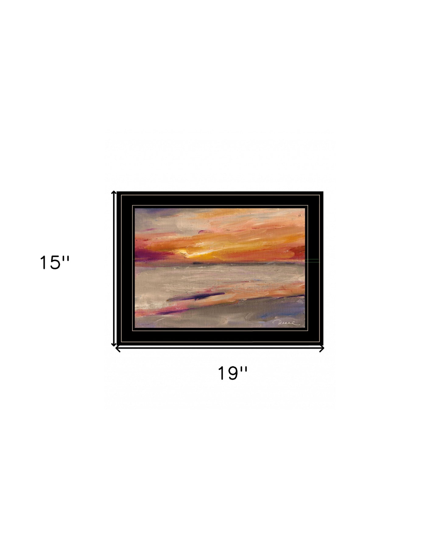 Western Sky 2 Black Framed Print Wall Art