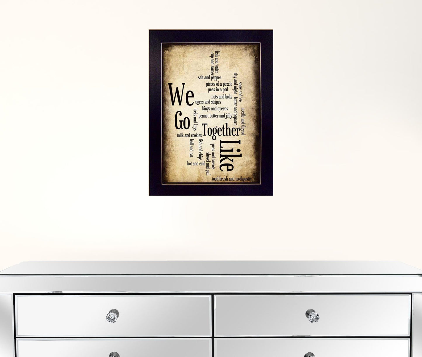 We Go Together I Black Framed Print Wall Art