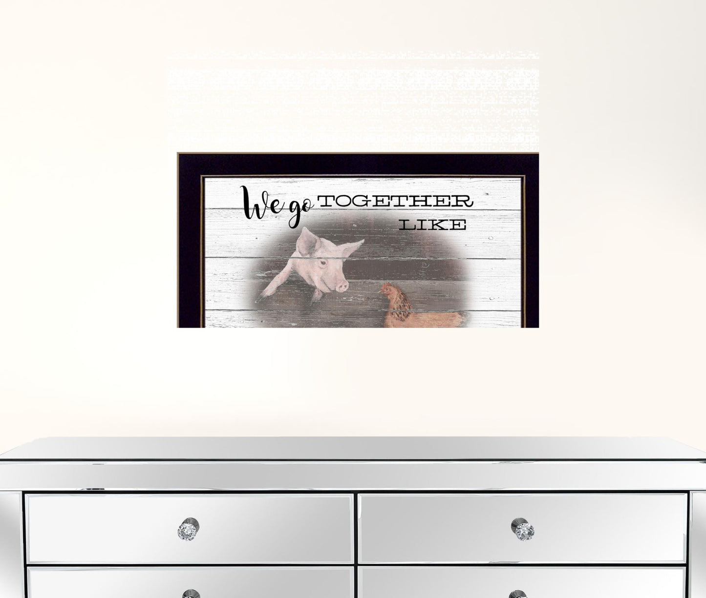 We Go Together 3 Black Framed Print Wall Art