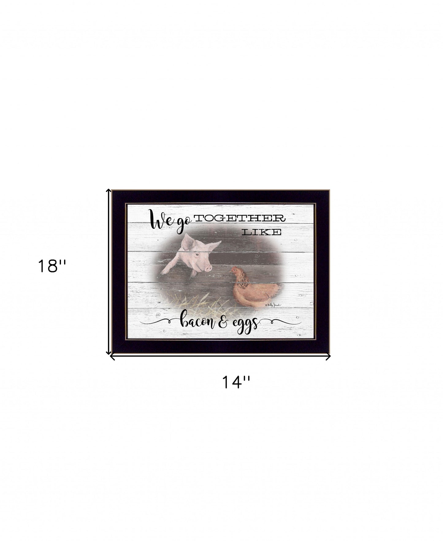 We Go Together 3 Black Framed Print Wall Art