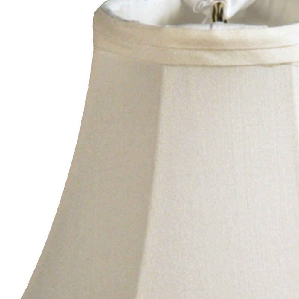 6" Ivory Slanted Set of 6 Chandelier Pongee Shantung Lampshades