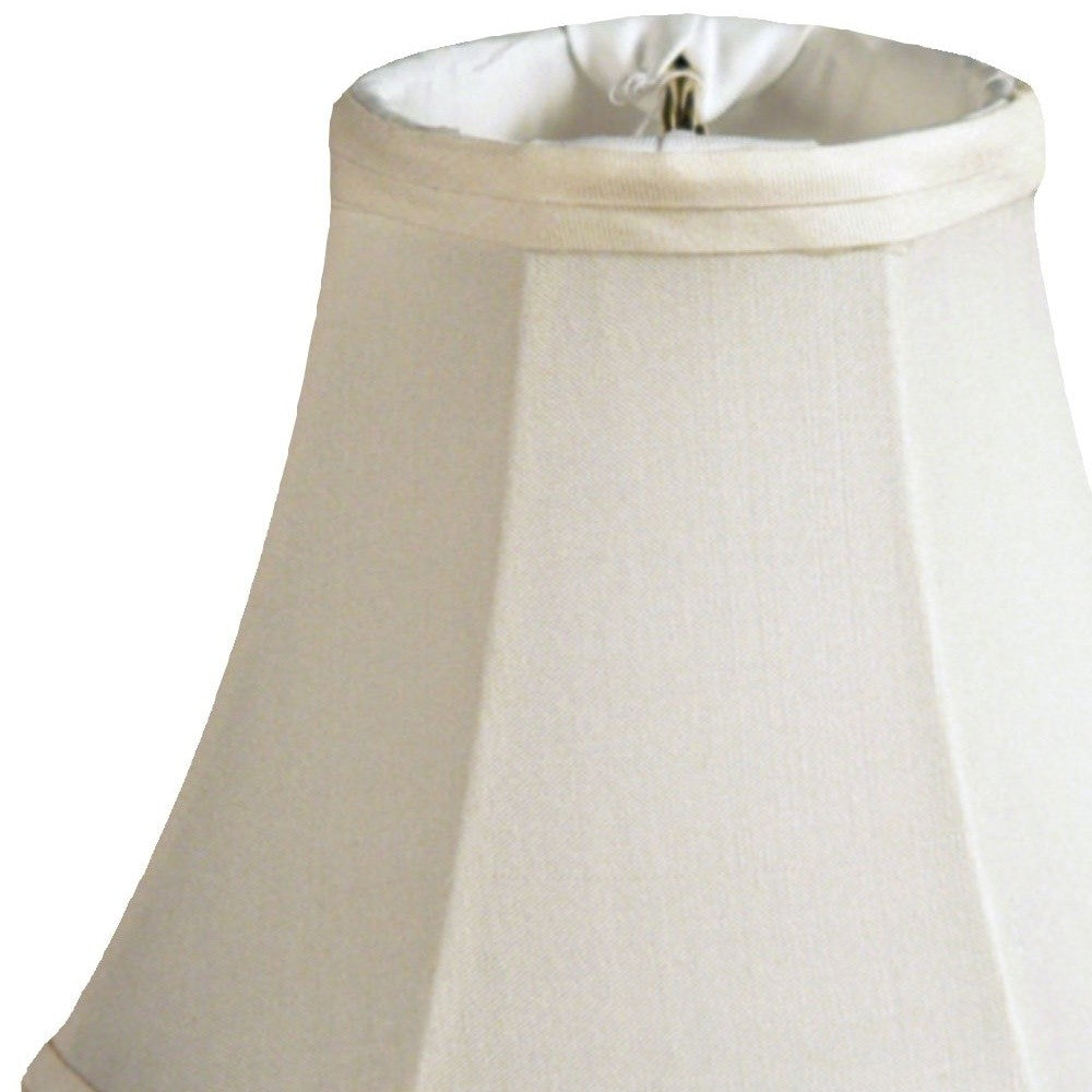 6" Ivory Slanted Set of 6 Chandelier Pongee Shantung Lampshades