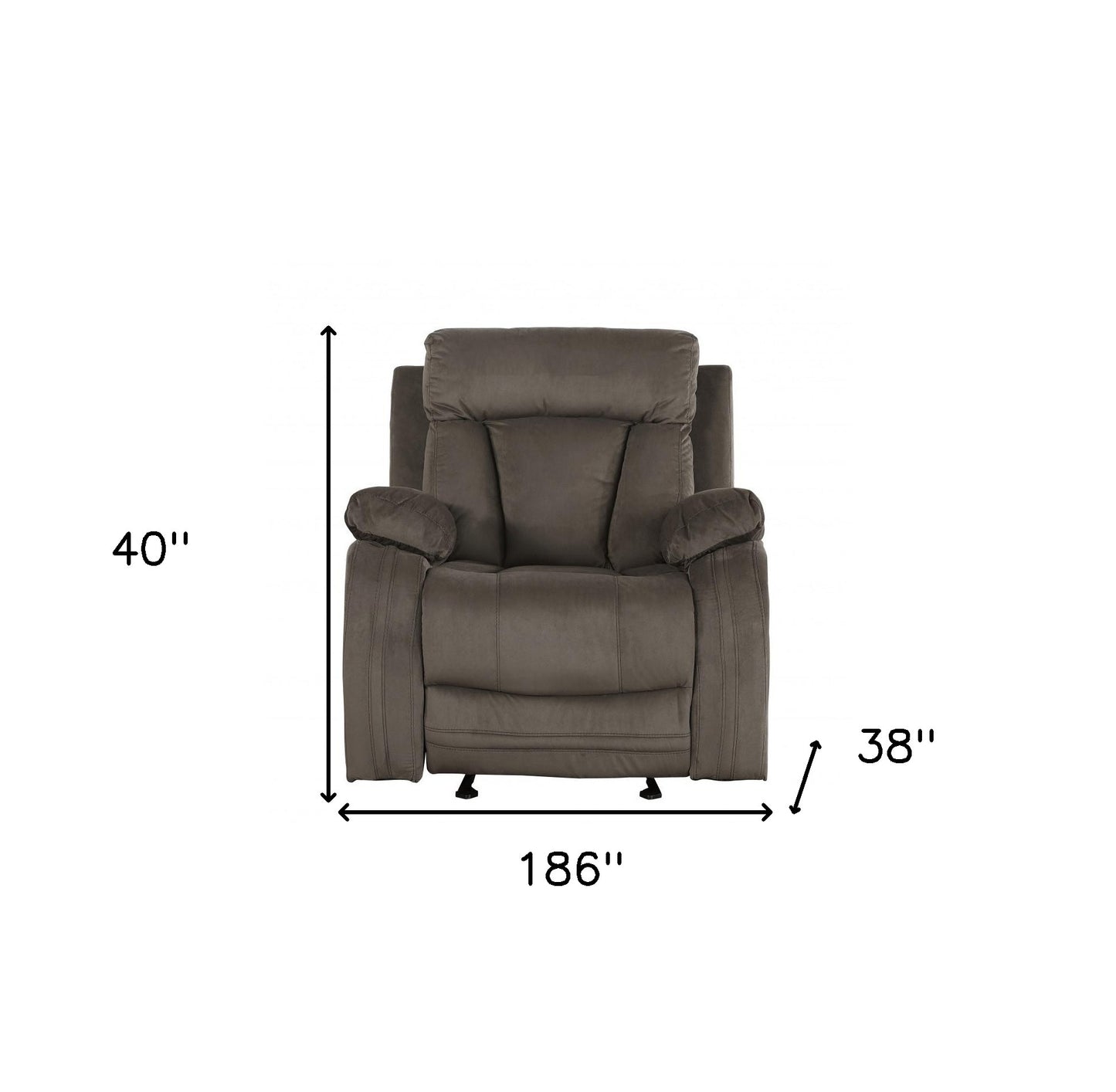 Three Piece Indoor Brown Microsuede Six Person Seating Set