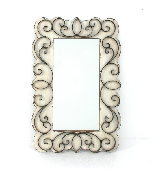 White Rectangle Accent Mirror