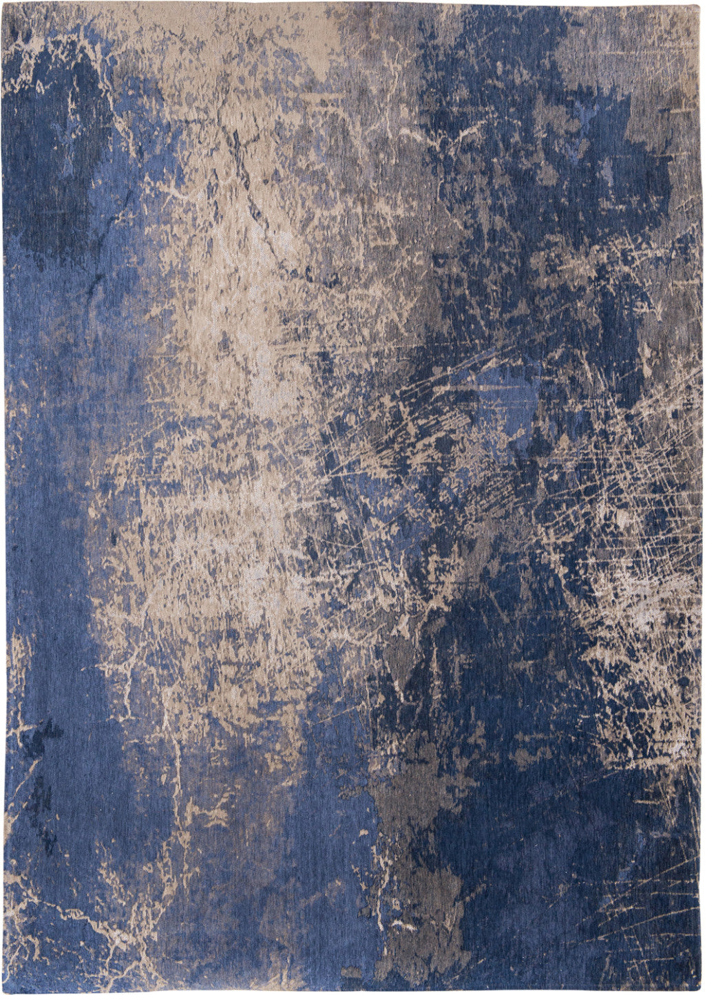 6' X 8' Blue and Gray Abstract Non Skid Area Rug