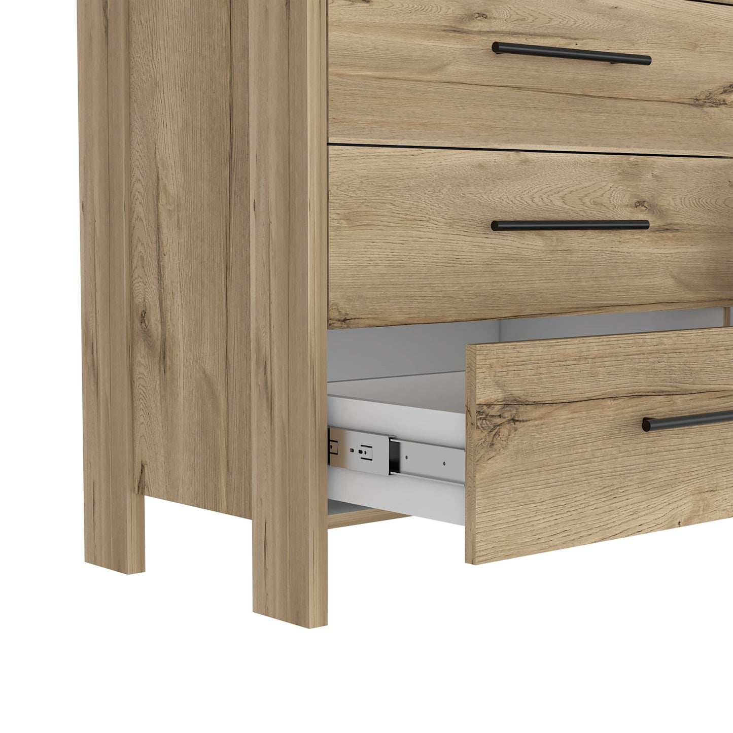 59" Natural Six Drawer Double Dresser