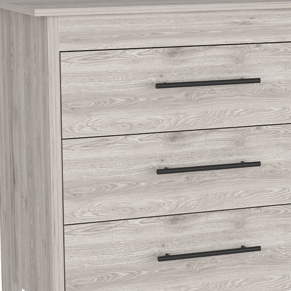 59" Light Gray Six Drawer Double Dresser