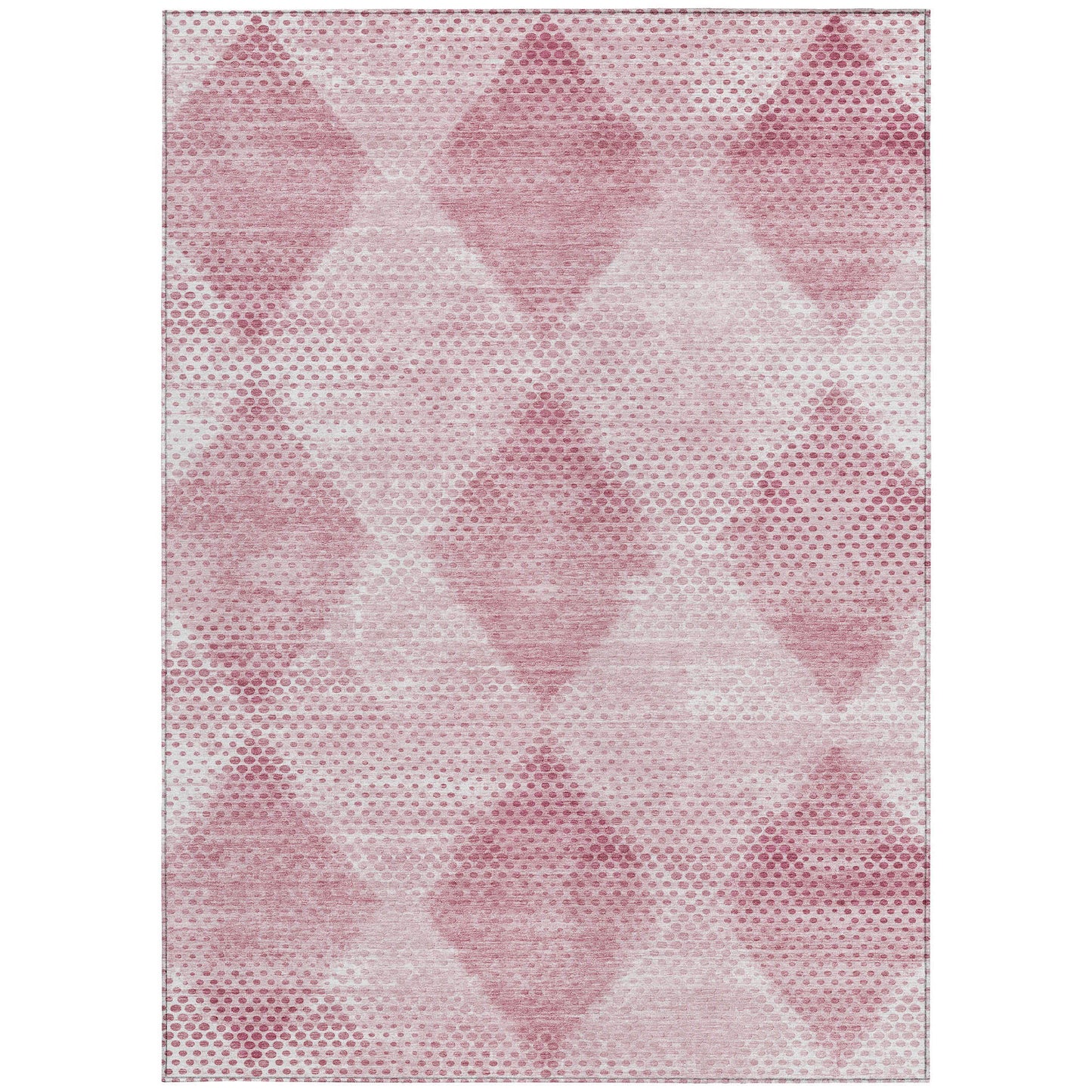 5' X 8' Merlot Geometric Washable Non Skid Indoor Outdoor Area Rug