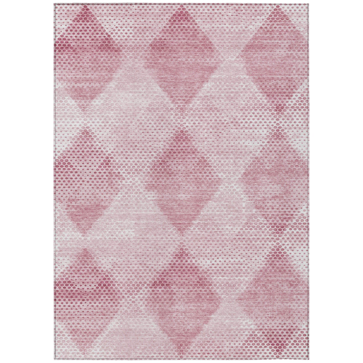 5' X 8' Merlot Geometric Washable Non Skid Indoor Outdoor Area Rug