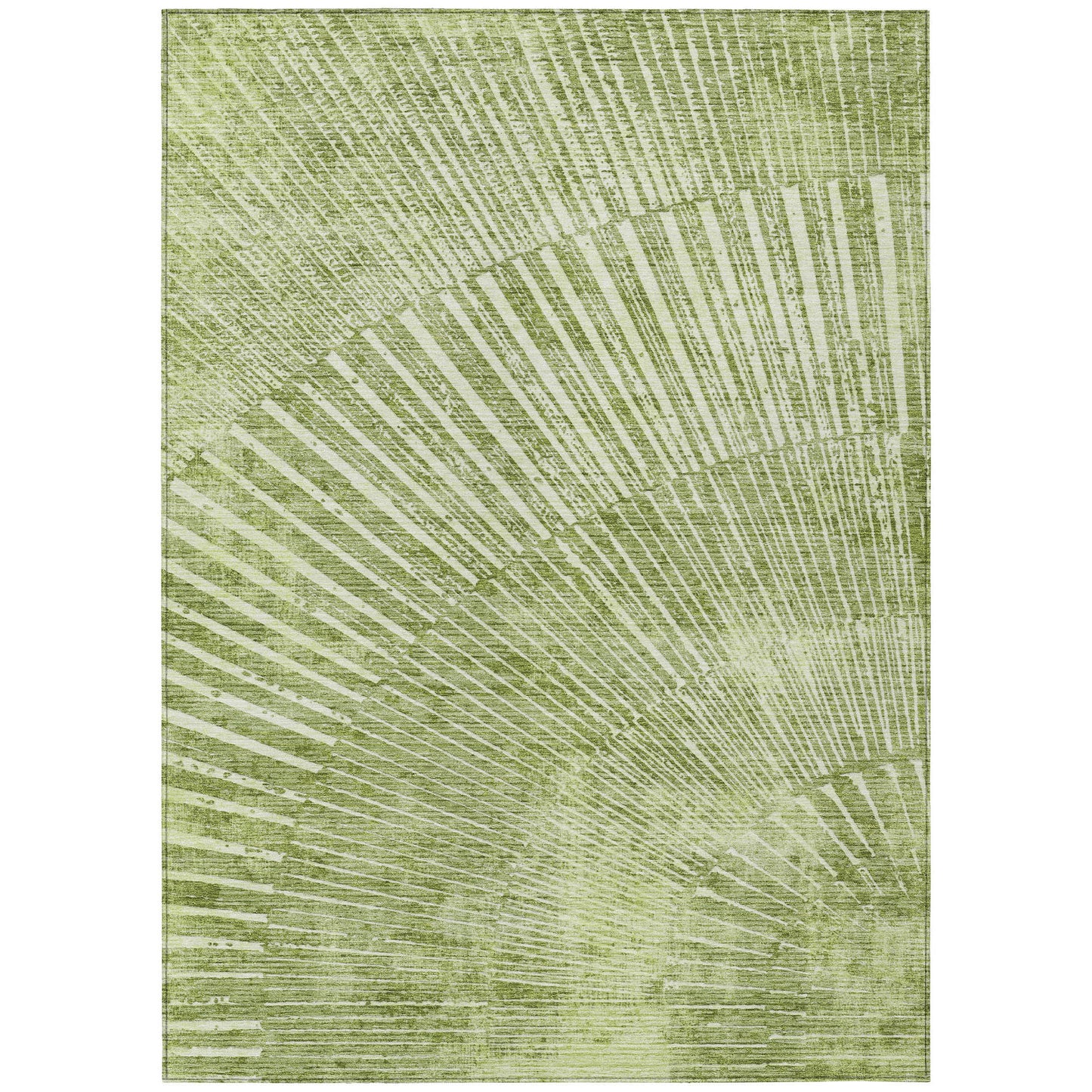 5' X 8' Sage Abstract Washable Non Skid Indoor Outdoor Area Rug