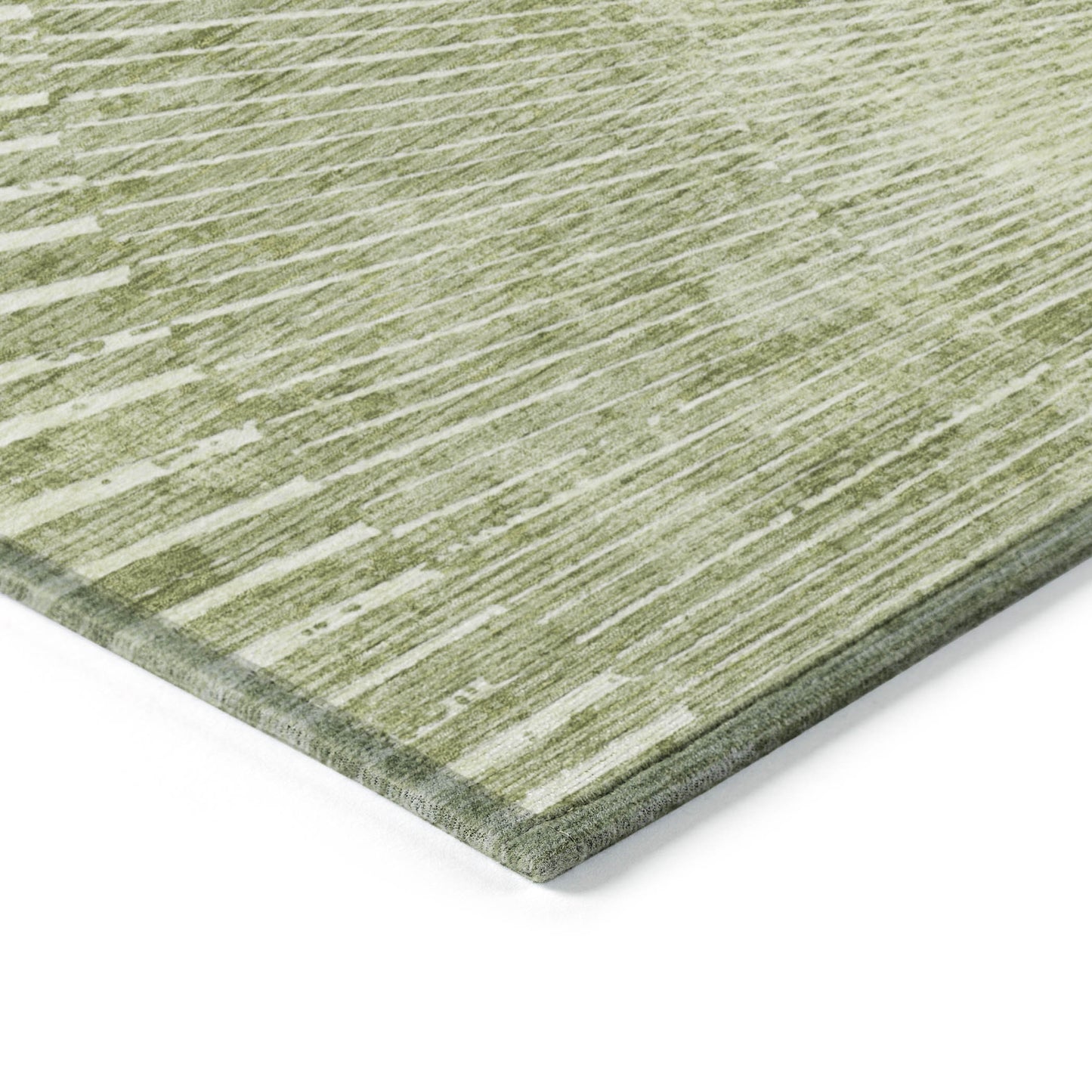 5' X 8' Sage Abstract Washable Non Skid Indoor Outdoor Area Rug