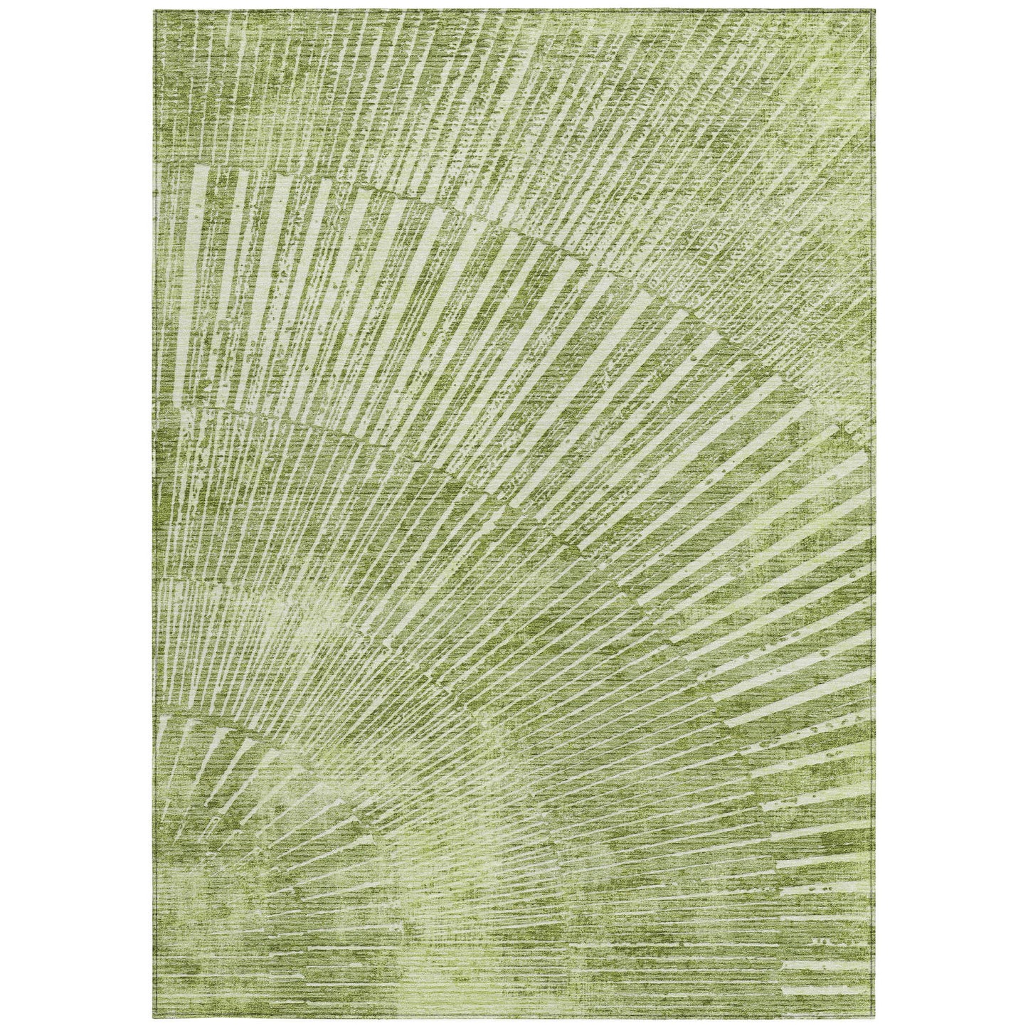 5' X 8' Sage Abstract Washable Non Skid Indoor Outdoor Area Rug