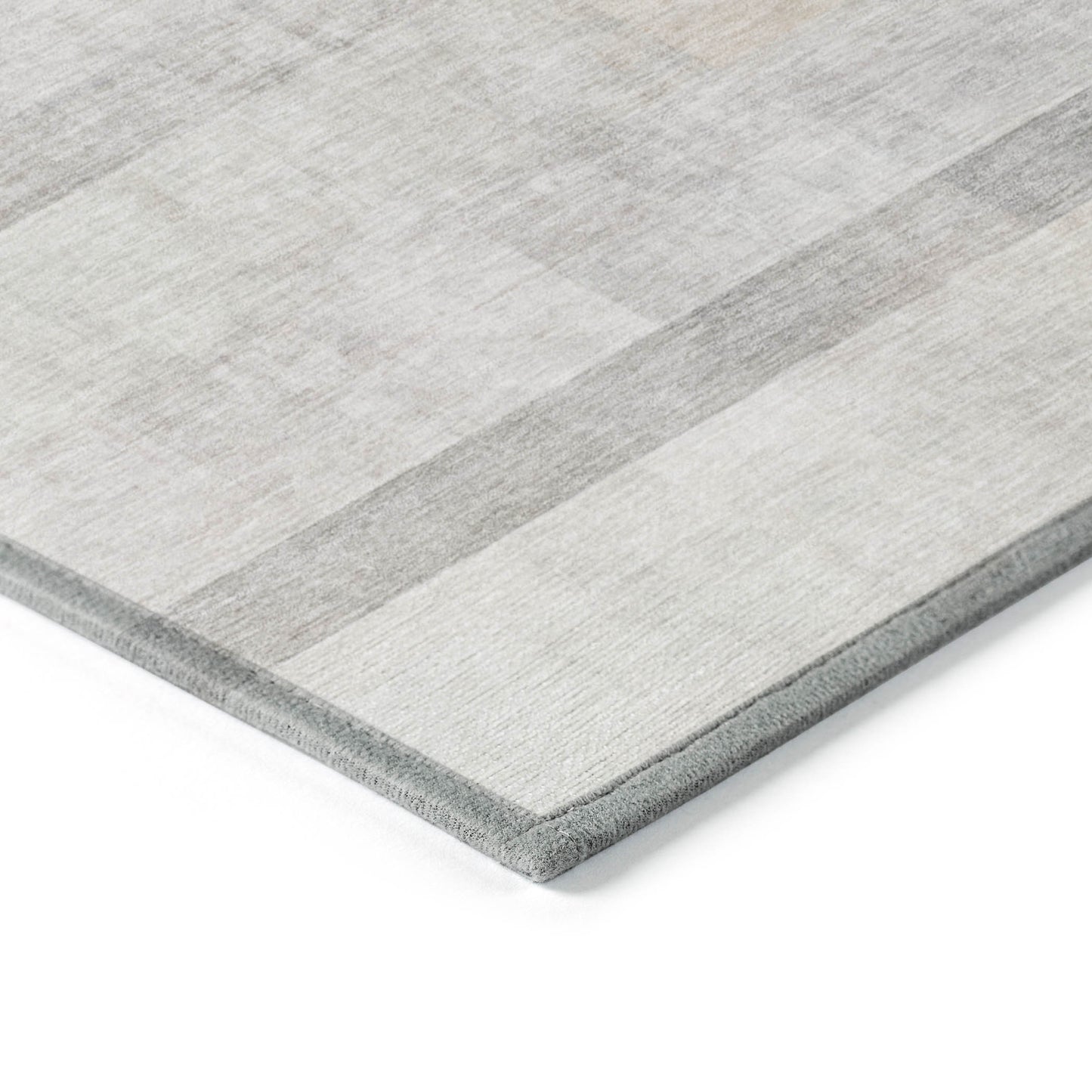 5' X 8' Taupe Ombre Washable Non Skid Indoor Outdoor Area Rug