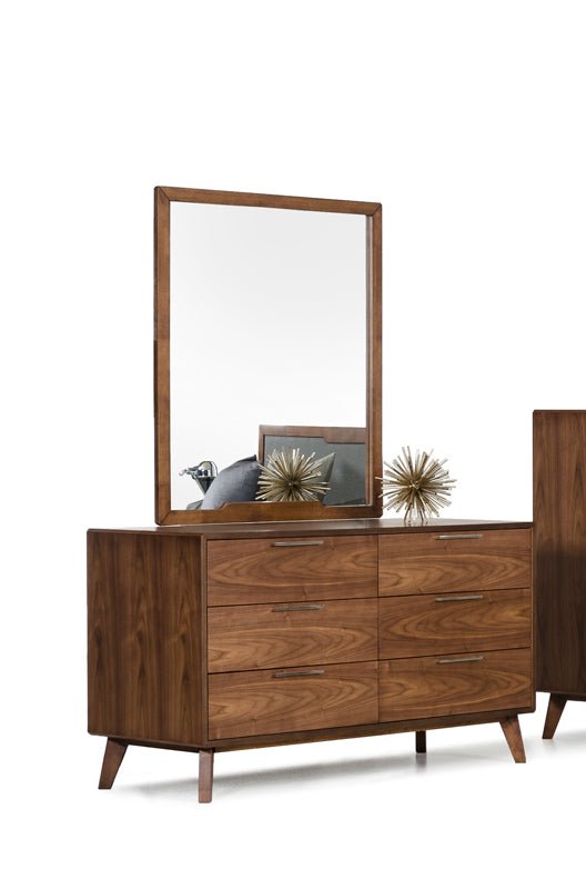 51" Brown Solid and Manufactured Wood Six Drawer Double Dresser - Hummingbird & Hymm