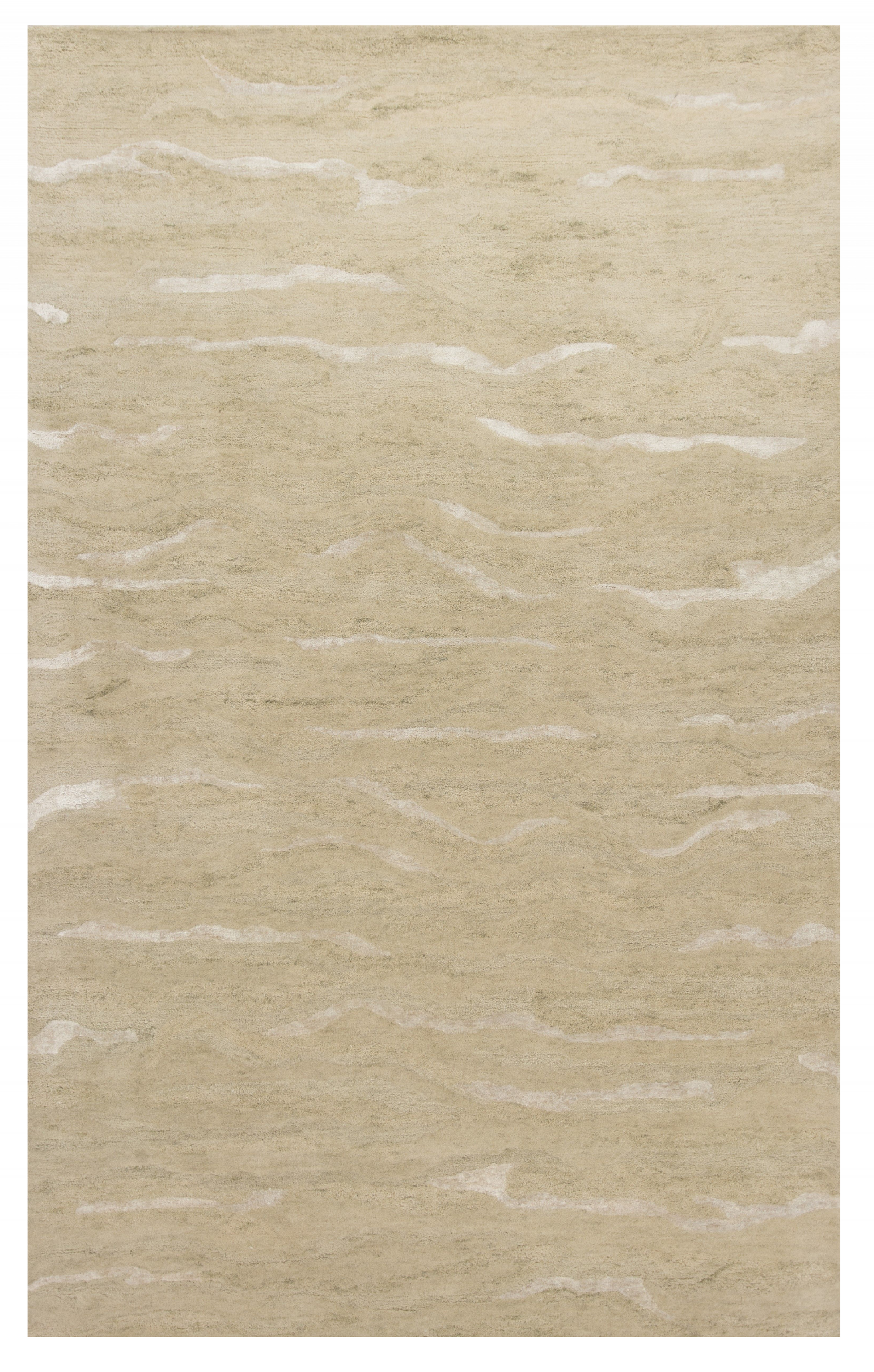 5'X7' Beige Hand Tufted Abstract Indoor Area Rug Homeroots Home Decor