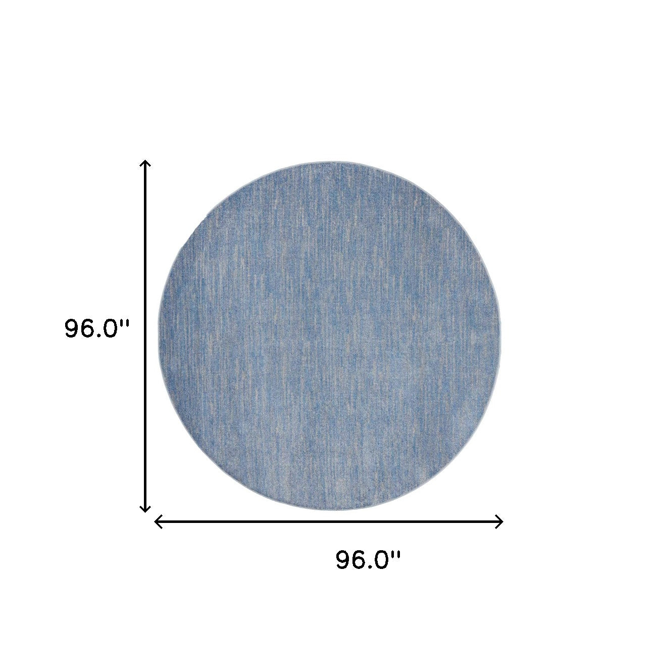 8' X 8' Blue And Grey Round Striped Non Skid Indoor Outdoor Area Rug Homeroots Outdoor