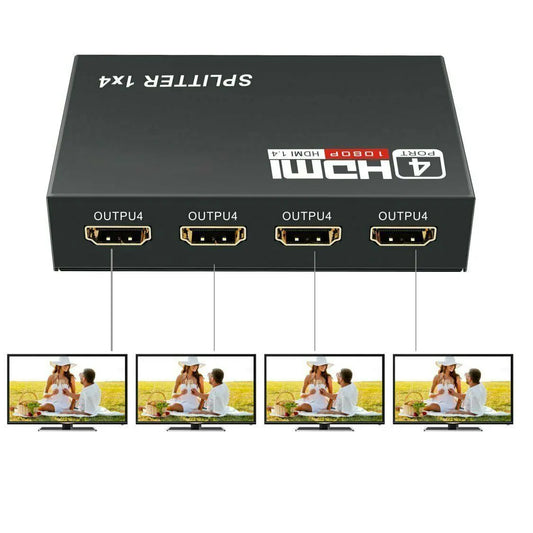 4 Port HDMI 4K Hub Multi Splitter & Amplifier